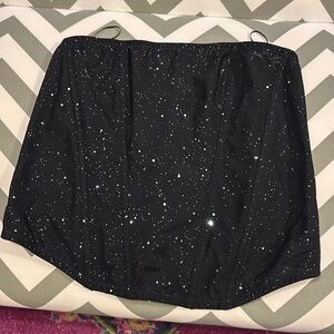 Black and Silver Corset Top